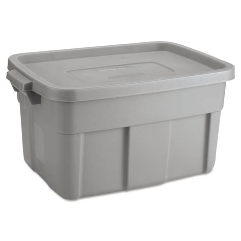 roughneck storage box 14 gal steel gray|roughneck storage containers.